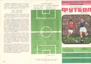 СКА Ростов-на-Дону - Таврия Симферополь 13.08.1981
