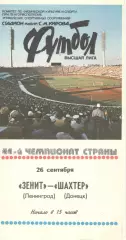 Зенит Ленинград - Шахтер Донецк 26.09.1981