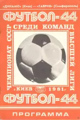Динамо Киев - Таврия Симферополь 02.09.1981