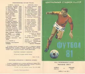Кайрат Алма-Ата - Динамо Минск 02.05.1981