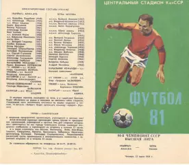 Кайрат Алма-Ата - ЦСКА 23.07.1981