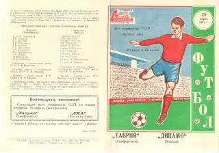 Таврия Симферополь - Динамо Москва 28.03.1981