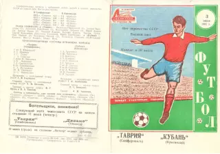 Таврия Симферополь - Кубань Краснодар 03.06.1981