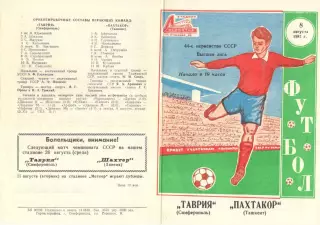 Таврия Симферополь - Пахтакор Ташкент 08.08.1981