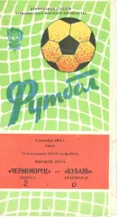 Черноморец Одесса - Кубань Краснодар 09.09.1981