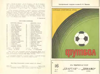 Спартак Москва - Динамо Киев 16.05.1981