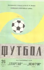 Спартак Москва - Нефтчи Баку 26.10.1980.