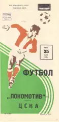 Локомотив Москва -ЦСКА 25.06.1980.