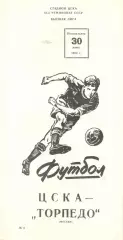 ЦСКА - Торпедо Москва 30.06.1980.