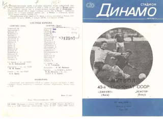Динамо Киев - Нефтчи Баку 27.05.1980.