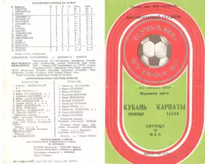 Кубань Краснодар - Динамо Москва 09.06.1980.