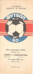 Зенит Ленинград - Шахтер Донецк 13.09.1980.