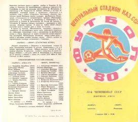 Кайрат Алма-Ата - Зенит Ленинград 03.04.1980.