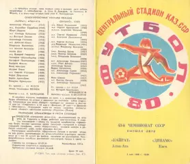 Кайрат Алма-Ата - Динамо Киев 03.05.1980.