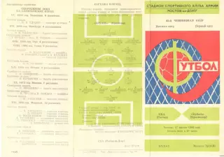 СКА Ростов-на-Дону - Кубань Краснодар 17.04.1980.