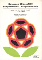 Чемпионат Европы 1980 г. в Италии. Официальная программа. 11-22.06.1980