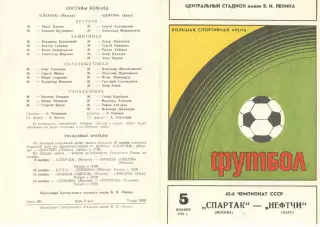 Спартак Москва - Нефтчи Баку 05.11.1979