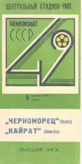 Черноморец Одесса - Кайрат Алма-Ата 08.08.1979
