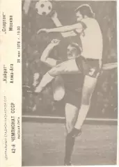 Кайрат Алма-Ата - Спартак Москва 28.05.1979