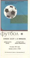 Динамо Киев - Спартак Ивано-Франковск 18.06.1977. Кубок СССР