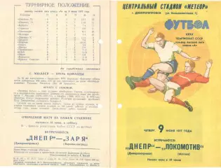Днепр Днепропетровск - Локомотив Москва 09.06.1977.