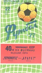 Черноморец Одесса - Арарат Ереван 22.06.1977.