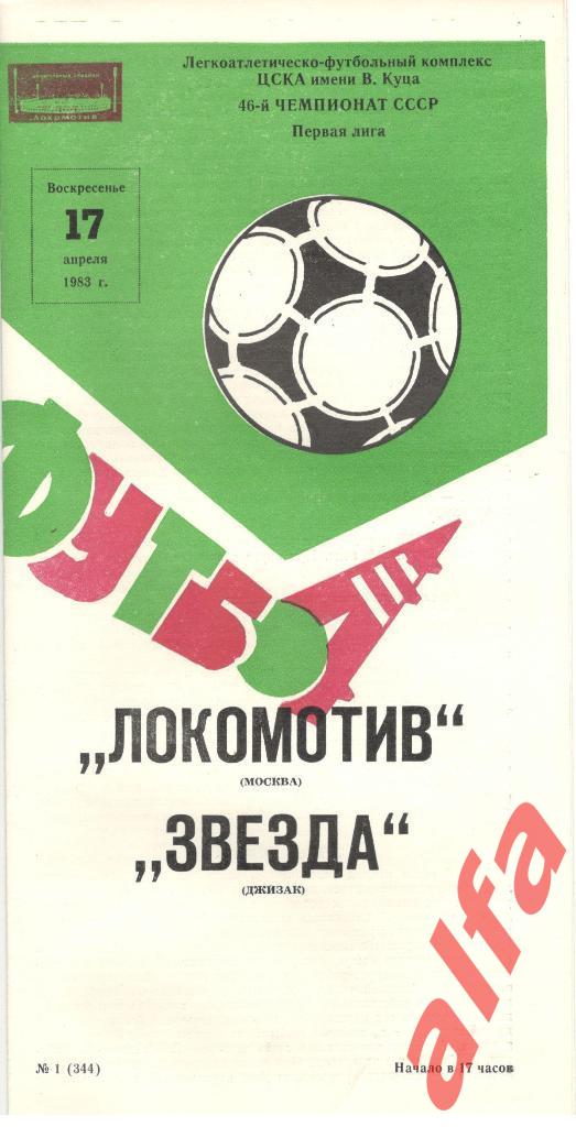 Локомотив Москва - Звезда Джизак 17.04.1983