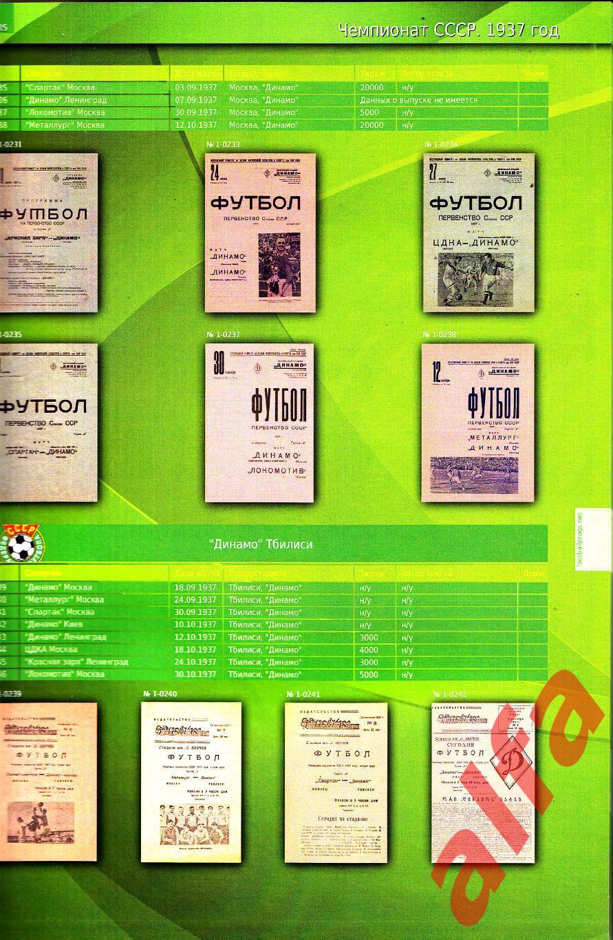 Каталог футбольных программ (Россия-СССР). Т.1. 1912-1970 2