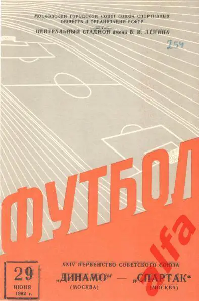 Динамо Москва - Спартак Москва 29.06.1962