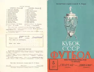 Спартак Москва - Динамо Тбилиси 05.06.1973. Кубок СССР
