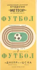 Днепр Днепропетровск - ЦСКА 07.04.1973.