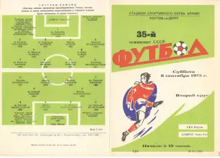 СКА Ростов-на-Дону - Кайрат Алма-Ата 08.09.1973.