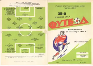 СКА Ростов-на-Дону - Пахтакор Ташкент 16.09.1973.
