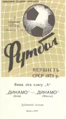 Динамо Киев - Динамо Минск 07.08.1973. Дублеры