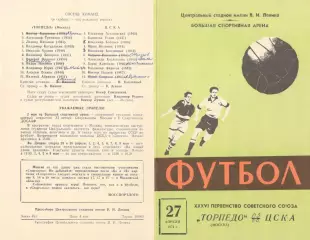 Торпедо Москва - ЦСКА 27.04.1974