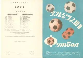 Динамо Тбилиси - Динамо Москва 15.06.1974. Кубок СССР