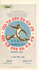 Заря Ворошиловград - Нистру Кишинев 02.05.1974.