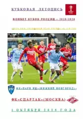 ФК Пари НН ФК Спартак Москва 1 октября 2025 года Кубковая Летопись АВТОРСКАЯ