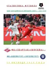 ФК Спартак Москва ФК Оренбург Оренбург 25 10 2025 года Статистика Футбола АВТОР