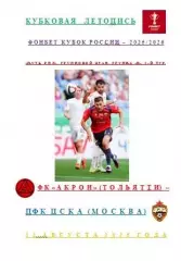 Акрон Тольятти ЦСКА Москва 12 августа 2025 года Кубковая Летопись