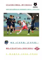 ФК Сочи Сочи ФК Спартак Москва 2 марта 2026 года Статистика Футбола АВТОРСКАЯ