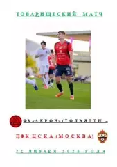 ФК Акрон Тольятти ПФК ЦСКА Москва 22 января 2026года Товарищеский матч АВТОРСКАЯ