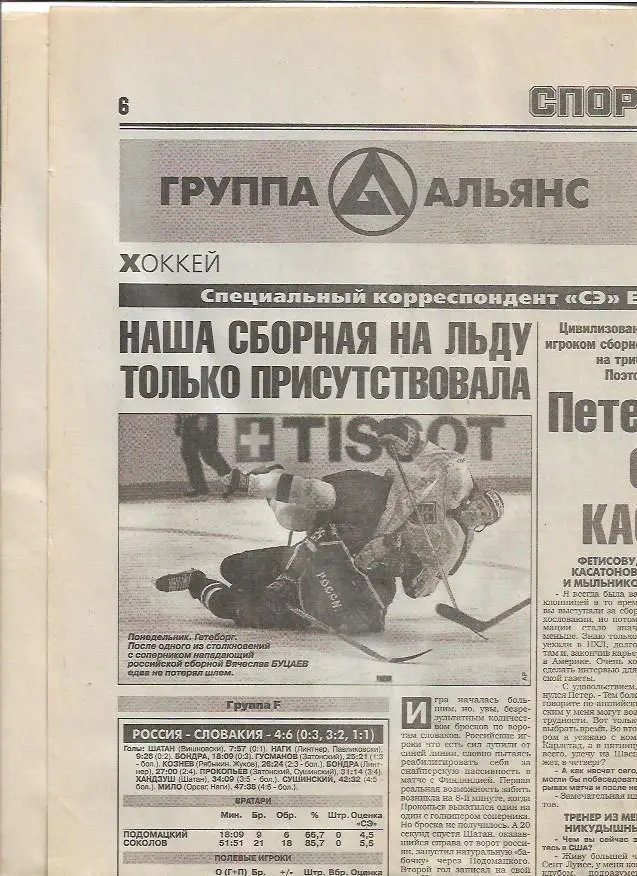 россия словакия 2002 чемпионат мира статистика отчет фото спорт экспресс