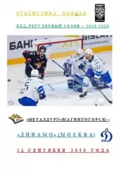 ХК Металлург Магнитогорск ХК ДинамоМосква 11 09 2025 Статистика Хоккея АВТОРСКАЯ