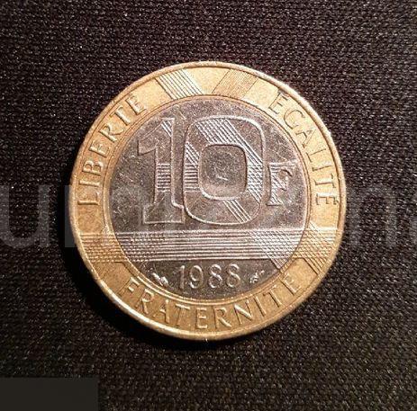 Франция 10 франков 1988 год ( 12 )