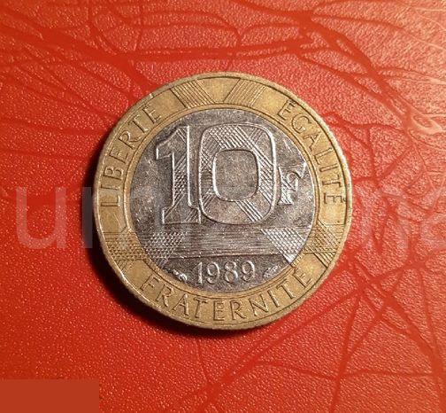 Франция 10 франков 1989 год ( 40 )
