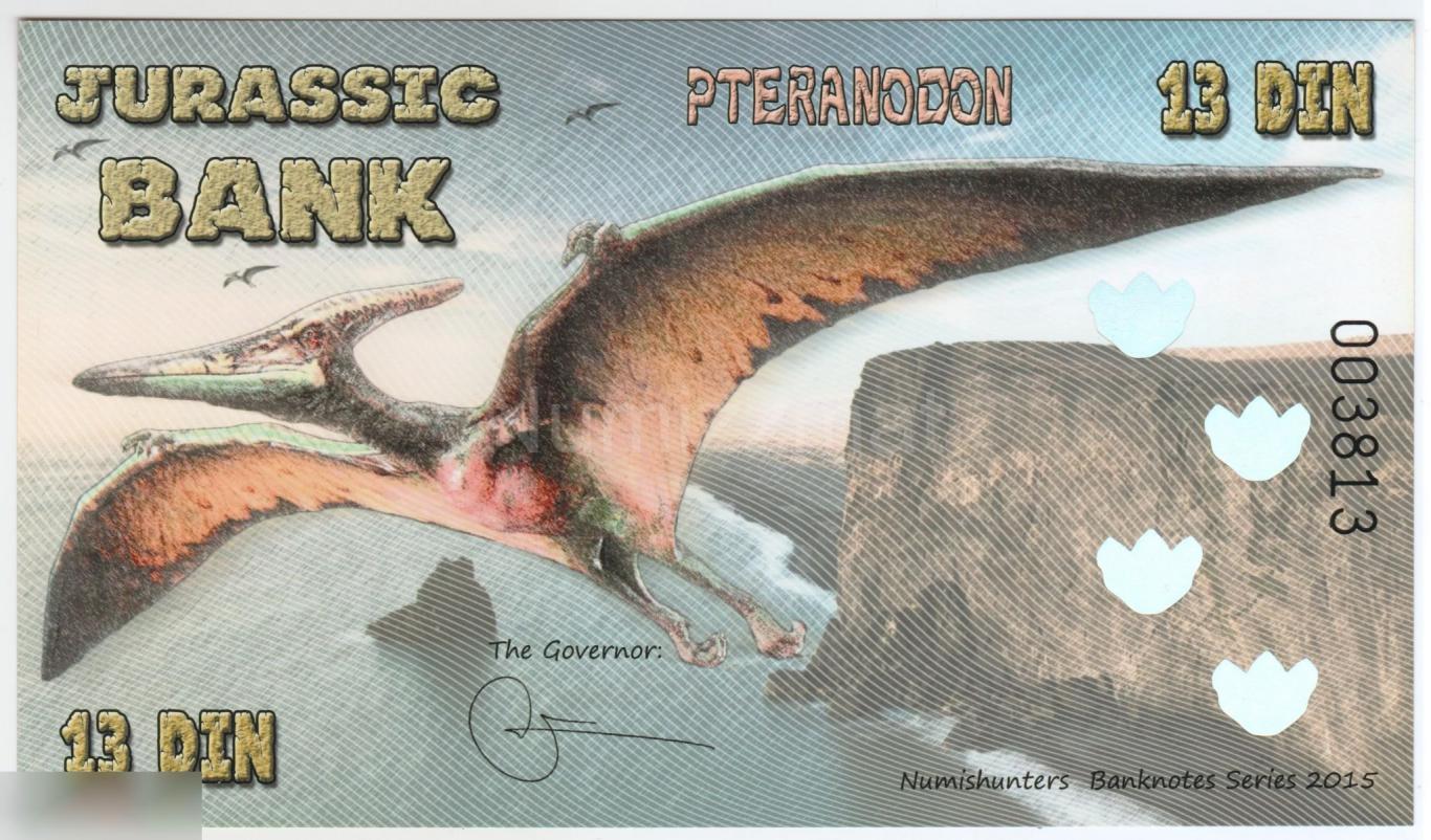 Испания ( Jurassic Park ) 13 дин 2015 год - Птеранодон UNC