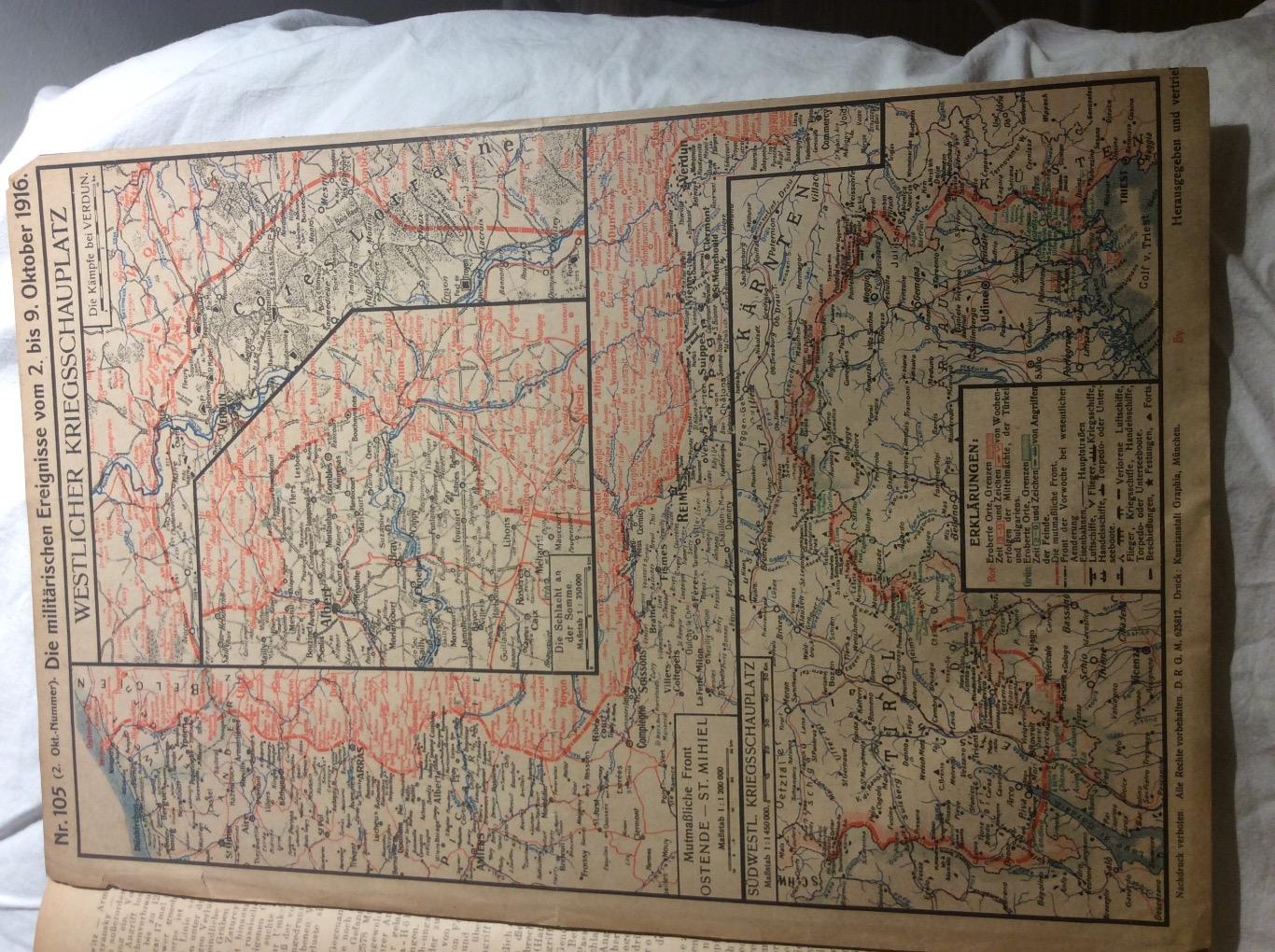 Военная карта. Первая Мировая Война. 1916 год 3