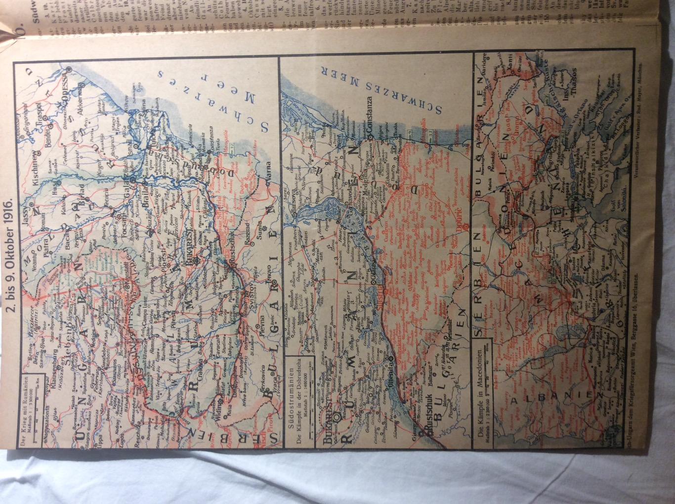 Военная карта. Первая Мировая Война. 1916 год 4