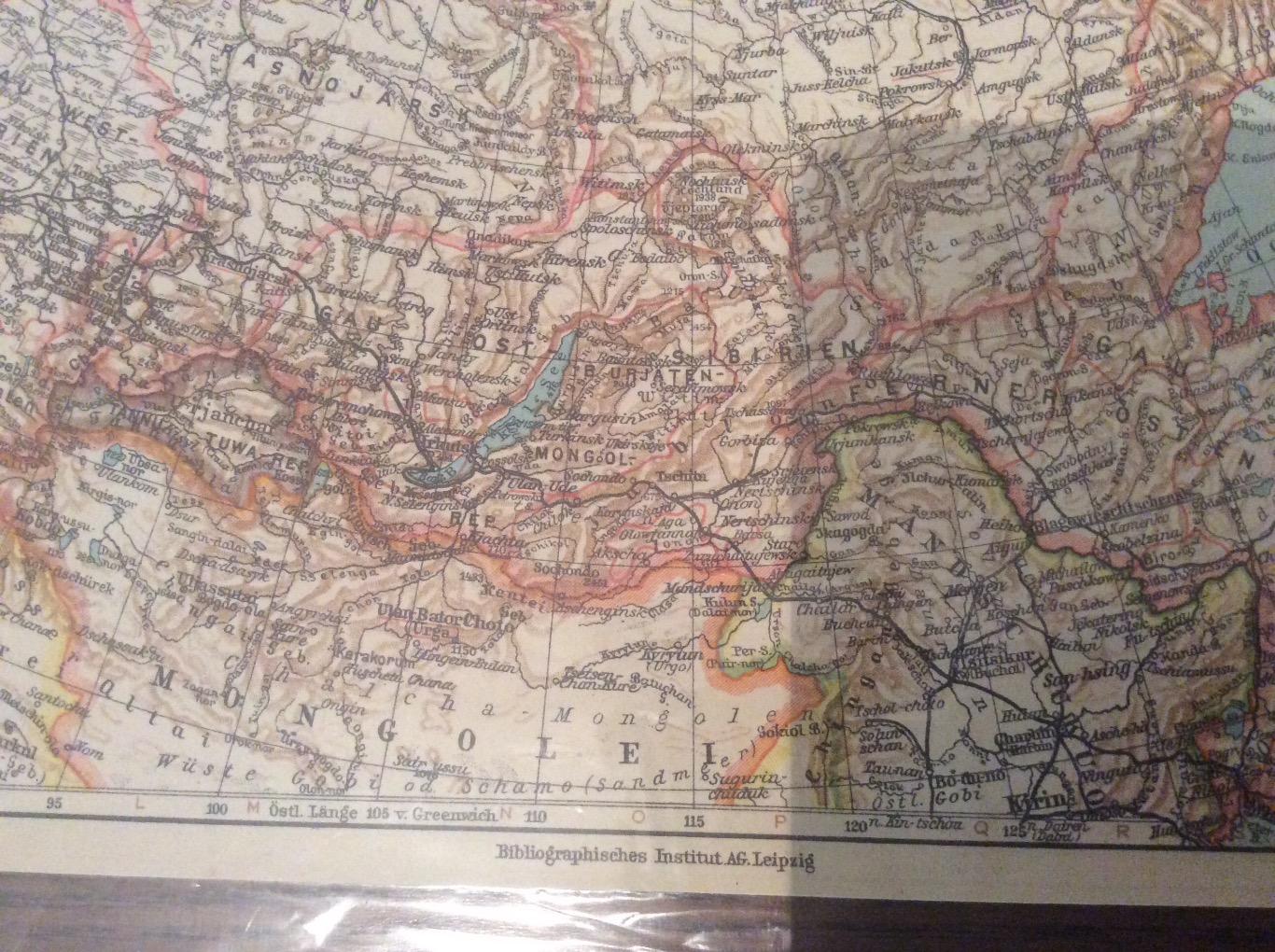 Географическая карта. Сибирь. 1928 год 3